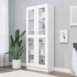 Berkfield Home Vitrine Cabinet White 82.5x30.5x185.5 cm Engineered Wood - thumbnail 2