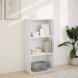 Berkfield Home Bookcase White 60x30x114 cm Engineered Wood - Size: 60 x 30 x 114 cm - thumbnail 3