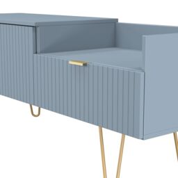 Ready Assembled 2 U Bexley 2 Drawer Coffee TV Unit (Ready Assembled) in Light Blue - thumbnail 5
