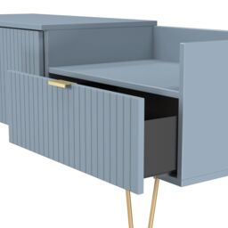 Ready Assembled 2 U Bexley 2 Drawer Coffee TV Unit (Ready Assembled) in Light Blue - thumbnail 6