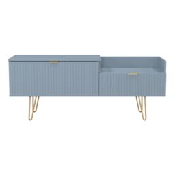 Ready Assembled 2 U Bexley 2 Drawer Coffee TV Unit (Ready Assembled) in Light Blue - thumbnail 2