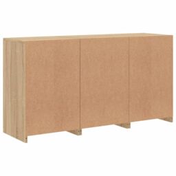 Berkfield Home Sideboard with LED Lights Sonoma Oak 123x37x67 cm in Brown - Size: 123 x 37 x 67 cm - thumbnail 8
