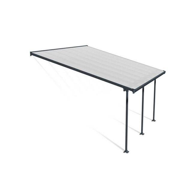 Palram Patio Cover Feria 4M Deep 4X4.2 Clear - L425 x W385 x H305 - Grey - image 1