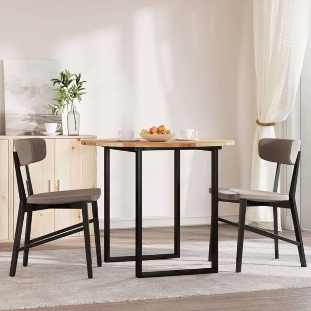Berkfield Home Table Top Round √ò90x2 cm Solid Wood Acacia in Brown - Size: 90x2 cm - image 1