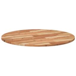 Berkfield Home Table Top Round √ò90x2 cm Solid Wood Acacia in Brown - Size: 90x2 cm - thumbnail 7