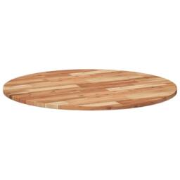 Berkfield Home Table Top Round √ò90x2 cm Solid Wood Acacia in Brown - Size: 90x2 cm - thumbnail 5