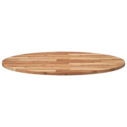 Berkfield Home Table Top Round √ò90x2 cm Solid Wood Acacia in Brown - Size: 90x2 cm - thumbnail 4