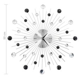 Berkfield Home Wall Clock with Quartz Movement Modern Design 50 cm in Silver - thumbnail 6