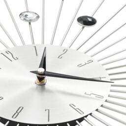 Berkfield Home Wall Clock with Quartz Movement Modern Design 50 cm in Silver - thumbnail 4