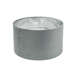 ValueLights Reni Pale Grey Velvet with Chrome Inner Easy Fit Lamp Shade & Bulb - Size: Small - thumbnail 2