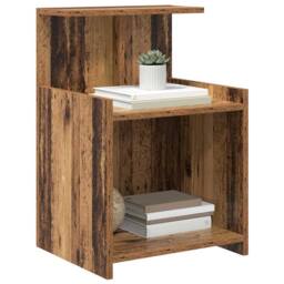 Berkfield Home Bedside Tables - 2 Pack - Old Wood - 40 x 35 x 60 cm - Engineered Wood in Brown - thumbnail 3