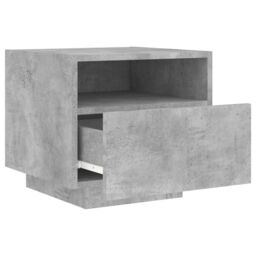 Berkfield Home Bedside Cabinets with LED Lights 2 pcs Concrete Grey 40x39x37 cm - Size: 40 x 39 x 37 cm - thumbnail 6