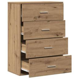 Berkfield Home Sideboard Artisan oak 60 x 31 x 84 cm Particle board in Brown - thumbnail 5