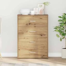 Berkfield Home Sideboard Artisan oak 60 x 31 x 84 cm Particle board in Brown - thumbnail 2