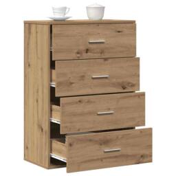 Berkfield Home Sideboard Artisan oak 60 x 31 x 84 cm Particle board in Brown - thumbnail 1