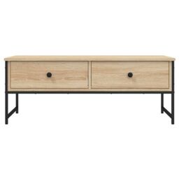 Berkfield Home Coffee Table Sonoma Oak 101x49x39.5 cm Engineered Wood in Brown - thumbnail 6