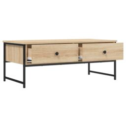 Berkfield Home Coffee Table Sonoma Oak 101x49x39.5 cm Engineered Wood in Brown - thumbnail 5