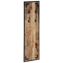 Berkfield Home Beautiful Coat Rack 35x8x110 cm Solid Rough Wood Mango in Brown - Size: 35 x 8 x 110 cm - thumbnail 8