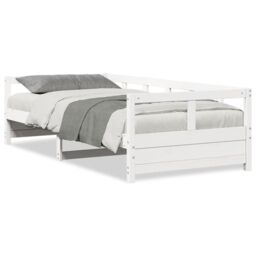 Berkfield Home Daybed without Mattress White 90x200 cm Solid Wood Pine - thumbnail 2