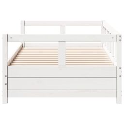 Berkfield Home Daybed without Mattress White 90x200 cm Solid Wood Pine - thumbnail 6