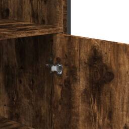 Berkfield Home Highboard Smoked Oak 79.5x35.5x137.5 cm Engineered wood in Brown - thumbnail 7