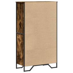Berkfield Home Highboard Smoked Oak 79.5x35.5x137.5 cm Engineered wood in Brown - thumbnail 6