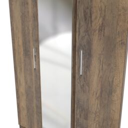 Ready Assembled 2 U Trent Triple Mirror Wardrobe (Ready Assembled) in Dark Brown - thumbnail 4