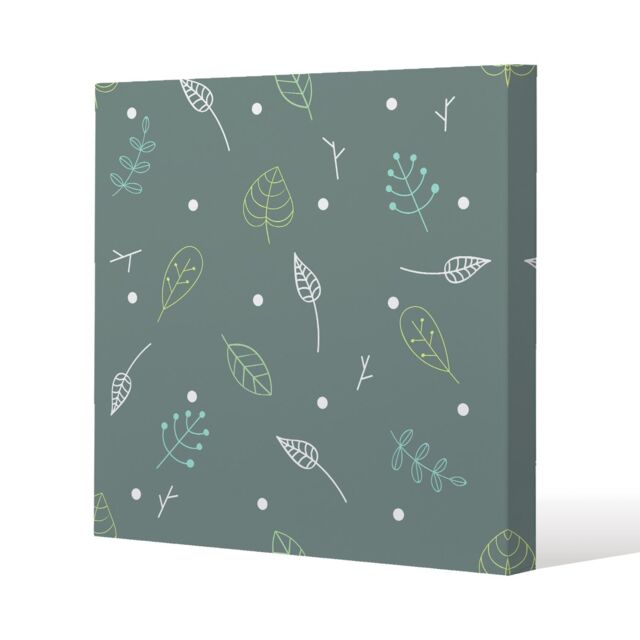 Benjamin Tate Design Hand drawn leaves (Canvas Print) / 61 x 61 x 4cm in Natural - Size: 61 x 61 x 4 cm - image 1