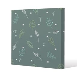 Benjamin Tate Design Hand drawn leaves (Canvas Print) / 61 x 61 x 4cm in Natural - Size: 61 x 61 x 4 cm - thumbnail 1