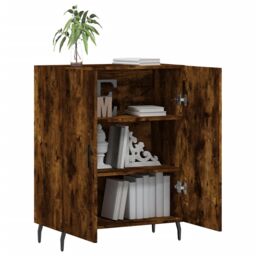 Berkfield Home Sideboard Smoked Oak 69.5x34x90 cm Engineered Wood in Brown - thumbnail 4