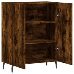 Berkfield Home Sideboard Smoked Oak 69.5x34x90 cm Engineered Wood in Brown - thumbnail 6
