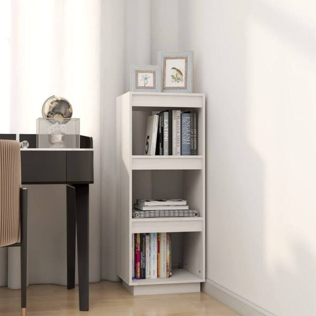 Berkfield Home Beautiful Book Cabinet/Room Divider White 40x35x103 cm Solid Pinewood - Size: 40 x 35 x 103 cm - image 1