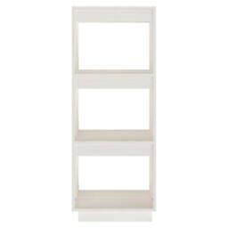 Berkfield Home Beautiful Book Cabinet/Room Divider White 40x35x103 cm Solid Pinewood - Size: 40 x 35 x 103 cm - thumbnail 5