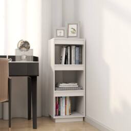 Berkfield Home Beautiful Book Cabinet/Room Divider White 40x35x103 cm Solid Pinewood - Size: 40 x 35 x 103 cm - thumbnail 1