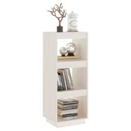 Berkfield Home Beautiful Book Cabinet/Room Divider White 40x35x103 cm Solid Pinewood - Size: 40 x 35 x 103 cm - thumbnail 4