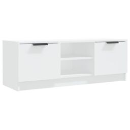 Berkfield Home TV Cabinet White 102x35x36.5 cm Engineered Wood - thumbnail 2