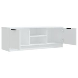 Berkfield Home TV Cabinet White 102x35x36.5 cm Engineered Wood - thumbnail 4