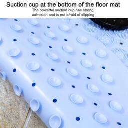 Kelvenix Round Non-Slip Bathtub Mat blue - Size: 100 cm diameter - thumbnail 3