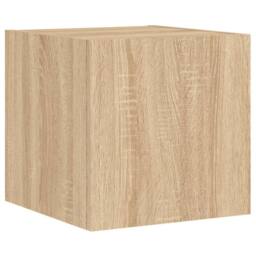 Berkfield Home 5 Piece TV Wall Cabinets with LED Lights Sonoma Oak in Light Tan - thumbnail 8