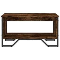 Berkfield Home Coffee Table Smoked Oak 75x51x40 cm Engineered Wood in Brown - Size: 75 x 51 x 40 cm - thumbnail 5
