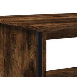 Berkfield Home Coffee Table Smoked Oak 75x51x40 cm Engineered Wood in Brown - Size: 75 x 51 x 40 cm - thumbnail 8