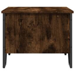 Berkfield Home Coffee Table Smoked Oak 75x51x40 cm Engineered Wood in Brown - Size: 75 x 51 x 40 cm - thumbnail 6