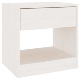 Berkfield Home Bedside Cabinet White 40x31x40 cm Solid Pinewood - Size: 40 x 31 x 40 cm - thumbnail 2