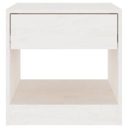 Berkfield Home Bedside Cabinet White 40x31x40 cm Solid Pinewood - Size: 40 x 31 x 40 cm - thumbnail 4