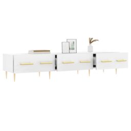 Berkfield Home TV Cabinet White 150x36x30 cm Engineered Wood - Size: 150 x 36 x 30 cm - thumbnail 4