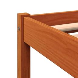 Berkfield Home Beautiful Bed Frame without Mattress Wax Brown 100x200 cm Solid W - thumbnail 6