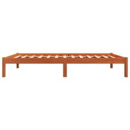 Berkfield Home Beautiful Bed Frame without Mattress Wax Brown 100x200 cm Solid W - thumbnail 5
