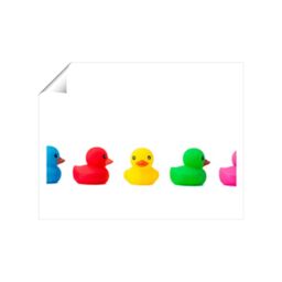 "Warren Reed - Designer Coloured Rubber Ducks Unframed Art Print - Size: W24"" x H36""" - thumbnail 1