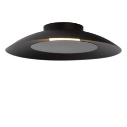 Lucide 'FOSKAL' Non Dimmable Stylish Modern Indoor LED Flush Ceiling Light in Black - thumbnail 5