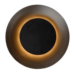 Lucide 'FOSKAL' Non Dimmable Stylish Modern Indoor LED Flush Ceiling Light in Black - thumbnail 4